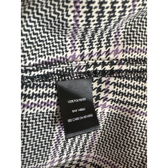 Torrid Size 3x womens Houndstooth Tie-Neck Blouse satin glen plaid career - Picture 5 of 7